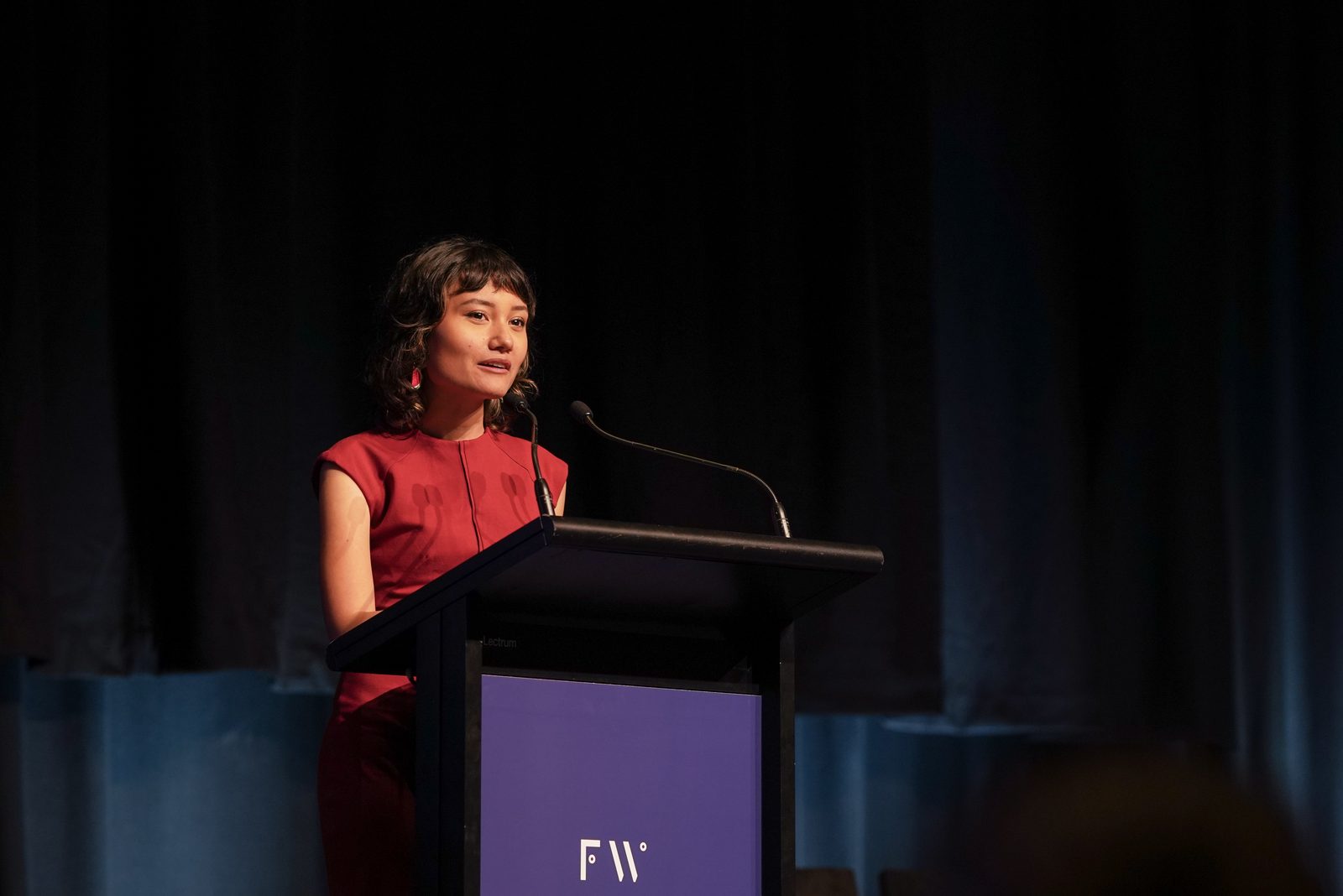 Yasmin Poole speaking at Future Women Imagine